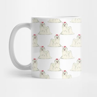 Watercolor Maltese Pattern Mug